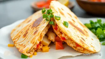 Quick Cheesy Chicken Quesadillas Delight recipe card