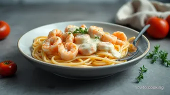 Sautéed Shrimp Pasta with Creamy Sauce