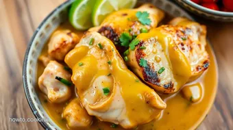 Sear Chicken with Spicy Amarillo Sauce recipe card