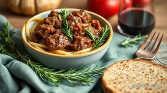 Sear Lamb Ragu with Rosemary & Red Wine