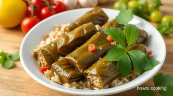 Stuffed Grape Leaves Dolma – Deliciously Traditional recipe card