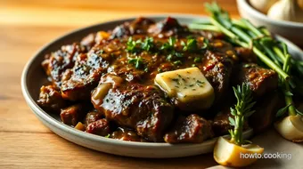 Easy & Juicy Mock Tender Steak with Garlic Herb Butter Recipe recipe card