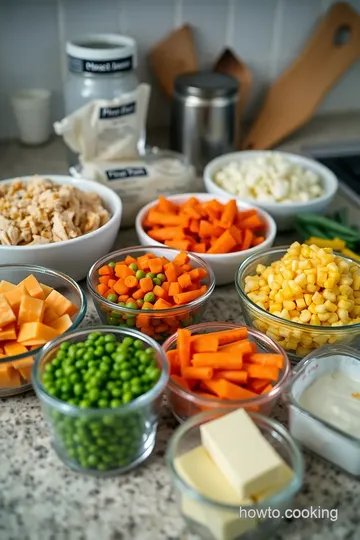 Cheddar Chicken Pot Pie ingredients