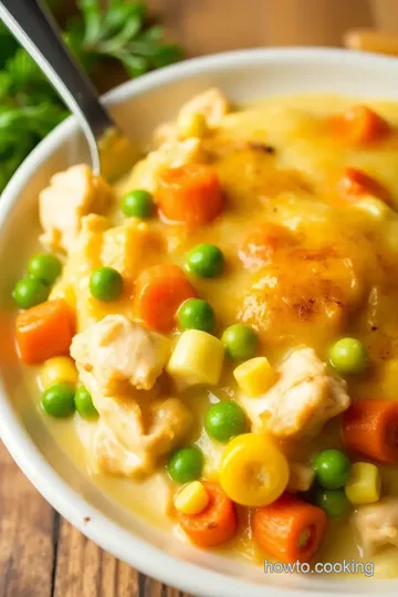 Cheddar Chicken Pot Pie presentation