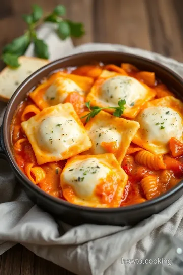Baked Cheese Ravioli Casserole presentation