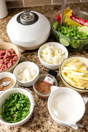 Cheesy Ground Beef Empanadas ingredients