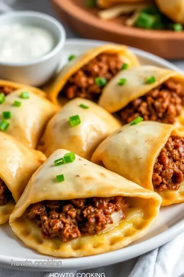 Cheesy Ground Beef Empanadas presentation