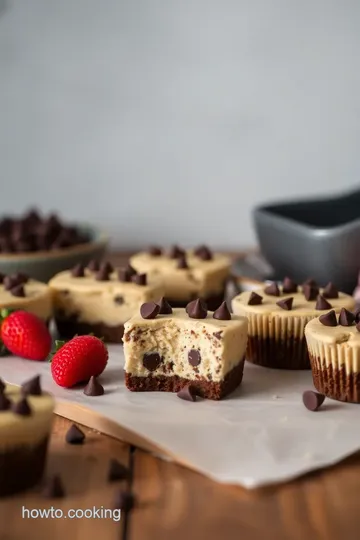 Chewy Chocolate Chip Cheesecake Treats steps