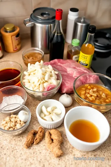 Honey Garlic BBQ Spare Ribs ingredients