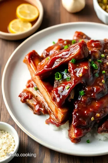 Honey Garlic BBQ Spare Ribs presentation