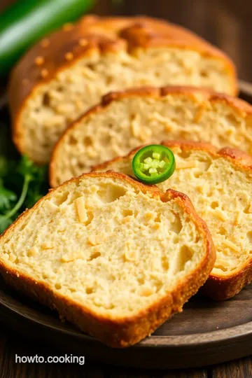 Vegan Jalapeño Cheddar Artisan Bread presentation