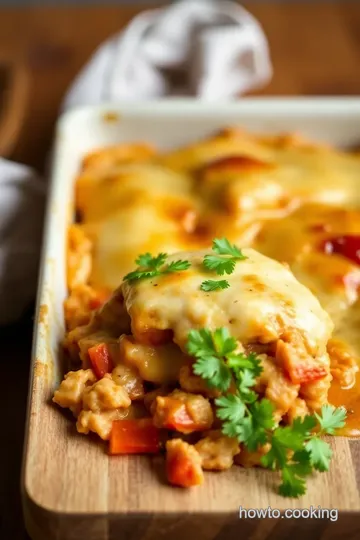 Baked Chicken Casserole with Tex-Mex Flavors presentation