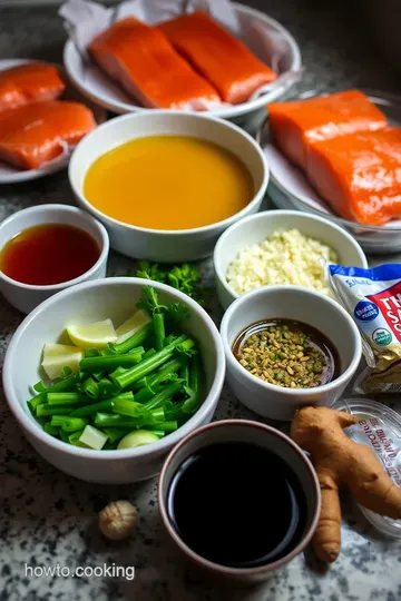 Baked Honey Garlic Salmon ingredients