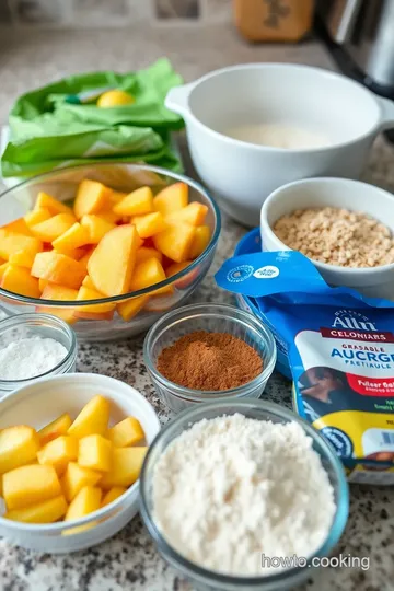 Baked Peach Crumble Delight ingredients