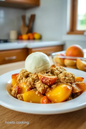 Baked Peach Crumble Delight steps