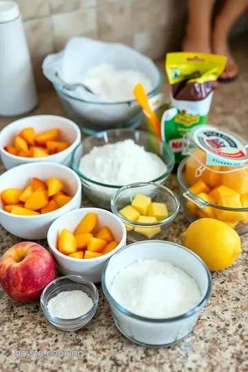 Classic Peach Crumble ingredients