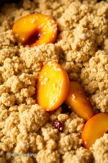 Classic Peach Crumble presentation