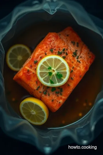 Boil in a Bag Salmon with Lemon Herb Butter presentation