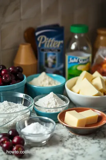 Classic Homemade Cherry Pie ingredients