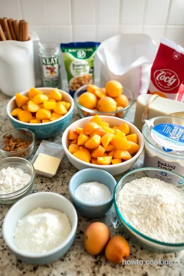 Classic Southern Peach Cobbler ingredients