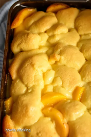 Classic Southern Peach Cobbler presentation