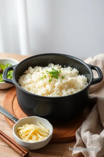 Perfectly Fluffy Rice Cooked in a Pot presentation