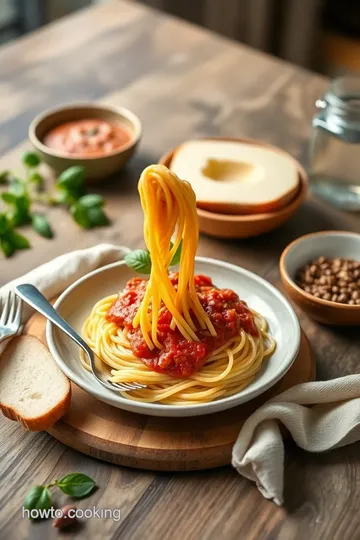 20-Minute Spaghetti with Classic Marinara Sauce presentation