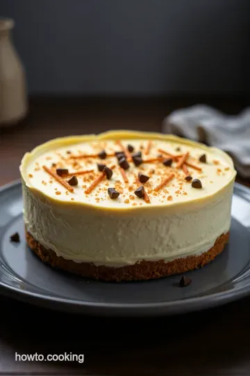 Creamy No-Bake Cheesecake with a Crunchy Biscuit Base presentation
