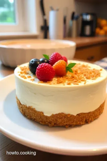 Creamy No-Bake Cheesecake with a Crunchy Biscuit Base steps