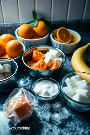 Creamy Orange Dreamsicle Smoothie ingredients