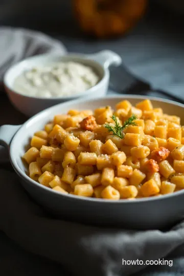 Creamy Squash Macaroni and Cheese Delight presentation