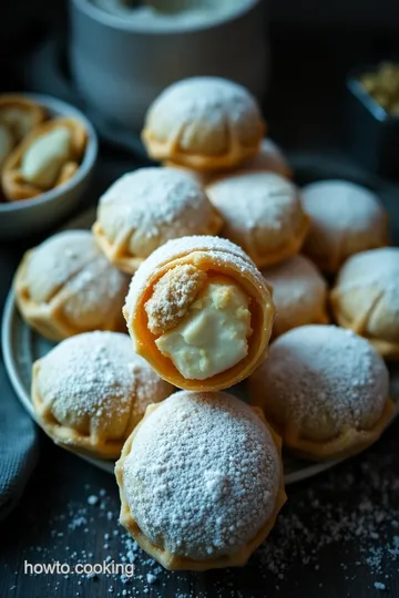 Crispy Cannoli Cookies with Creamy Filling presentation