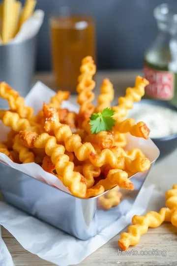 Crispy Crinkle-Cut Fries presentation