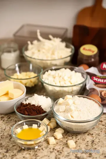 Decadent Chocolate and White Chocolate Swirl Brownies ingredients