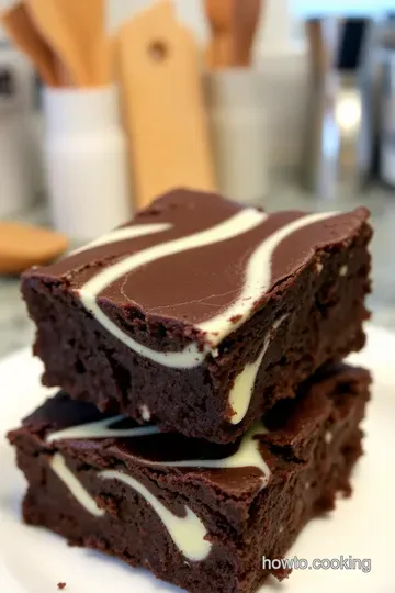 Decadent Chocolate and White Chocolate Swirl Brownies steps