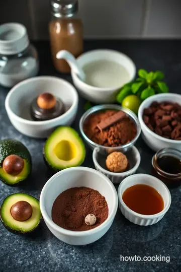 Decadent Chocolate Avocado Mousse ingredients