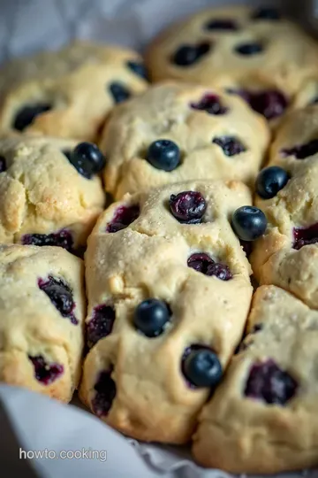 Deliciously Light Frozen Blueberry Scones presentation