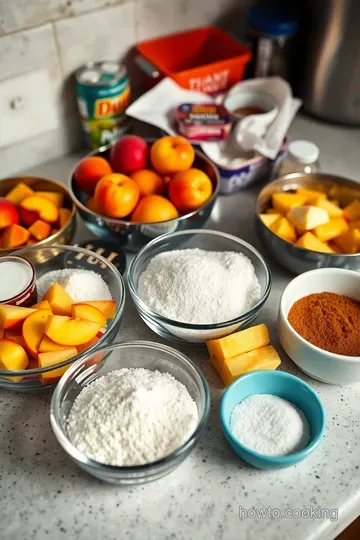 Deliciously Simple Peach Pie Filling ingredients