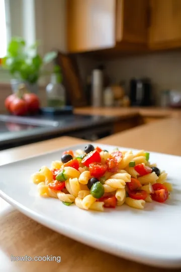 Delightful Rotini Pasta Salad with Fresh Veggies and Herbs steps