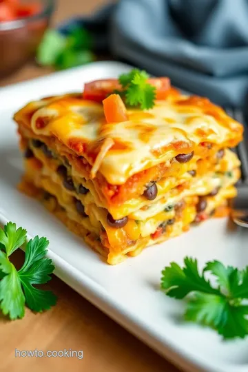Easy Baked Taco Lasagna presentation