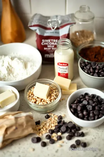 Easy No-Bake Chocolate Cookies ingredients