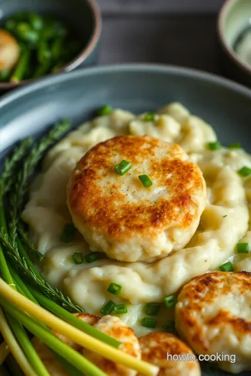 Fishcakes and Scallops Stir Fry presentation