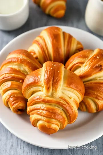 Flaky Buttery Homemade Croissants presentation