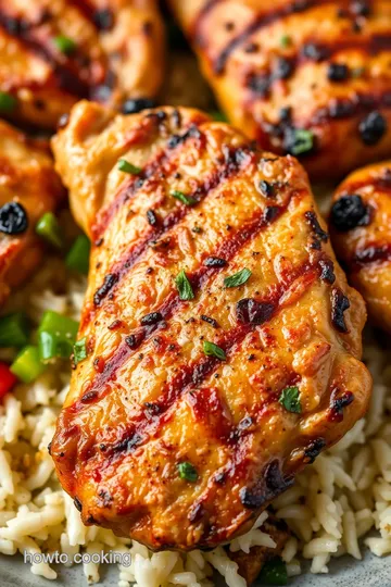 Delicious Grilled Chicken with Spices presentation