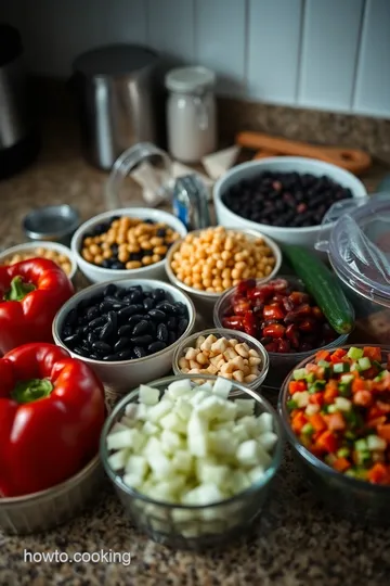 Hearty Mediterranean Bean Salad ingredients