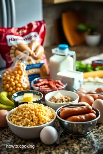 Hearty Morning Delight: Breakfast Casserole ingredients