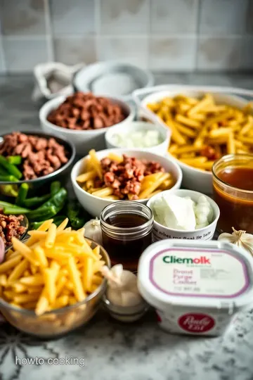 Hearty Philly Cheesesteak Pasta ingredients