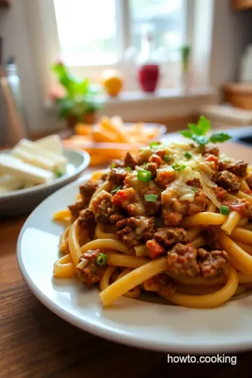 Hearty Philly Cheesesteak Pasta steps