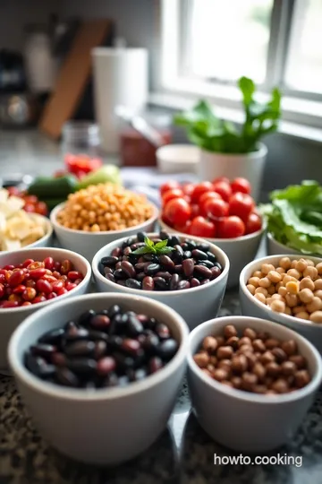 Hearty Three-Bean Salad with Cilantro-Lime Dressing ingredients