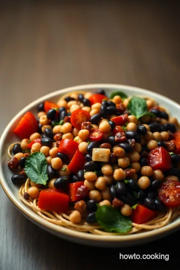 Hearty Three-Bean Salad with Cilantro-Lime Dressing presentation